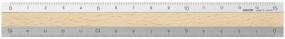 img 4 attached to Midori Aluminium Wood Ruler 15Cm Light Brown (42257006)