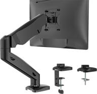 🖥️ wali single monitor arm mount stand: fully adjustable gas spring vesa desk mount for up to 32 inch displays, 19.8lbs. capacity – matte black логотип