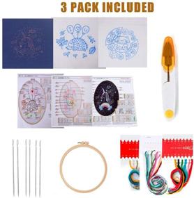 img 2 attached to Complete Embroidery Starter Kit with Cloth, Instructions, Hoop, Threads & Scissors - Perfect for Kids, Adults & Beginners