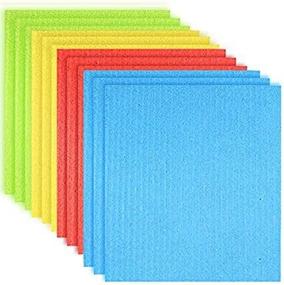 img 3 attached to 🧽 JEBBLAS Swedish Dishcloth Cellulose Sponge Cloths– Eco-Friendly Set of 12 Reusable Cleaning Cloths for Kitchen - Absorbent Hand Towel