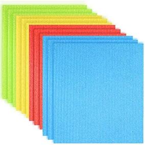 img 2 attached to 🧽 JEBBLAS Swedish Dishcloth Cellulose Sponge Cloths– Eco-Friendly Set of 12 Reusable Cleaning Cloths for Kitchen - Absorbent Hand Towel