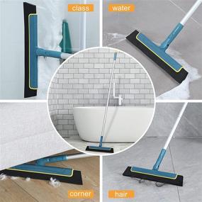 img 3 attached to 🧹 CLEANHOME Mini Floor Squeegee - 51" Professional Bathroom Water Remover for Tile, Wood, Glass, and Shower, Pet Hair Wiper Push Broom - Green