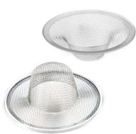 🚰 2 pack heavy-duty stainless steel slop basket filter trap - 2.75" top / 1" mesh metal sink strainer - ideal for kitchen sink, bathroom bathtub, wash basin, floor drain, balcony drain hole logo