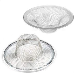 img 4 attached to 🚰 2 Pack Heavy-Duty Stainless Steel Slop Basket Filter Trap - 2.75" Top / 1" Mesh Metal Sink Strainer - Ideal for Kitchen Sink, Bathroom Bathtub, Wash basin, Floor drain, Balcony Drain Hole