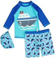 🌞 sun protective swimsuits for boys: stylish sleeve sunsuits for heightened safety & fun! logo