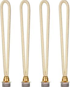 img 4 attached to Maitys 4 Pieces Oil Lamp Wick Replacement - Efficient Air Control, Catalytic Burner Lamps Wick for Diffuser Aromatherapy Decorations (Gold,18 mm/ 0.71 Inch)