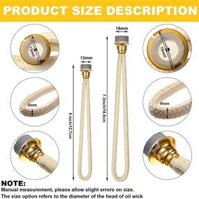 img 3 attached to Maitys 4 Pieces Oil Lamp Wick Replacement - Efficient Air Control, Catalytic Burner Lamps Wick for Diffuser Aromatherapy Decorations (Gold,18 mm/ 0.71 Inch)