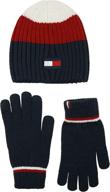 tommy hilfiger boys' accessories: beanie magic glove set for hats & caps logo