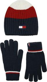 img 2 attached to Аксессуары для мальчиков Tommy Hilfiger: набор шапка-перчатки Beanie Magic для шапок и кепок