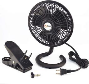 img 2 attached to 🌬️ TN TONNY Clip-on Fan, 110V 6 Inch Adjustable Clip Table Fan, 2 Speeds Wind, Personal Cooling Fan, 6ft Cord, Plastic Safety Grill, Black