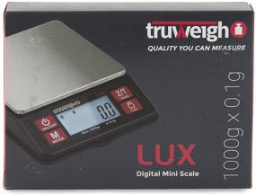 img 1 attached to 🔍 Truweigh LUX Digital Mini Scale (1000g x 0.1g, Black/Red) - Digital Kitchen & Travel Scale - Portable Food & Meal Prep Weight Scale - Digital Gram & Coffee Scale