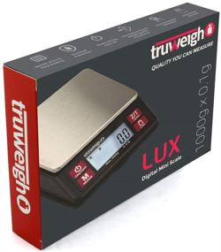 img 2 attached to 🔍 Truweigh LUX Digital Mini Scale (1000g x 0.1g, Black/Red) - Digital Kitchen & Travel Scale - Portable Food & Meal Prep Weight Scale - Digital Gram & Coffee Scale