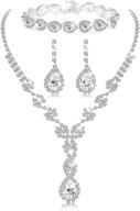 loyalty shines: exquisite bridal rhinestone teardrop jewelry set for memorable proms and weddings logo