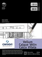 📝 canson artist series vidalon vellum paper pad: translucent, acid free, 9 x 12", 50 sheets, ideal for pencil, ink and markers logo