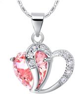 💖 uloveido fashion austrian cz crystals double heart necklace: a perfect valentines gift - n673 logo