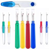 ccinee seam rippers and sewing thread remover kit: 🧵 9pc assorted color tools for perfectly removing unwanted hems and seams logo