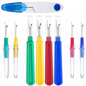 img 4 attached to CCINEE Seam Rippers and Sewing Thread Remover Kit: 🧵 9pc Assorted Color Tools for Perfectly Removing Unwanted Hems and Seams