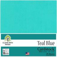 teal blue cardstock cover sheets logo