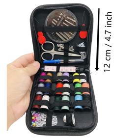 img 2 attached to 🧵 Sewing Kits for Beginner Adults: 72 / 112 / 136 / 226 PCS Basic Hand Sewing Kit and Crochet Hooks for Emergency Summer Campers, Travel, and Home. Includes Scissors, Thimble, Thread, Needle Kits.