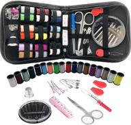 🧵 sewing kits for beginner adults: 72 / 112 / 136 / 226 pcs basic hand sewing kit and crochet hooks for emergency summer campers, travel, and home. includes scissors, thimble, thread, needle kits. logo