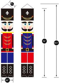 img 1 attached to 🎅 ALLODUCK Set of 2 Nutcracker Christmas Decorations - Life Size Nutcracker Soldier Porch Signs - Xmas Hanging Banners Sign for Outdoor Home Wall Door - Ideal Holiday Party Decoration for Office, Garage, Apartment
