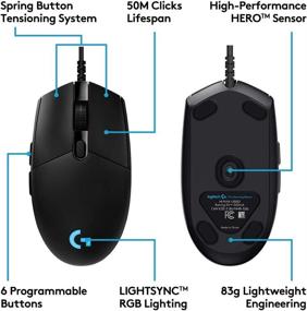 img 3 attached to 🖱️ Logitech G PRO Wired Gaming Mouse: Hero 16K Sensor, Ultra Lightweight, RGB - Buy Now for PC/Mac Gaming!