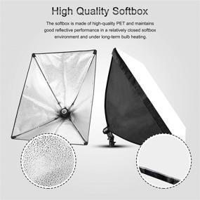 img 3 attached to 📸 EMART 135W Softbox Lighting Kit, 24x24 Photo Studio Continuous Lighting Set with 2 Bulbs, Professional Camera Lighting for Video Filming YouTube Portraits