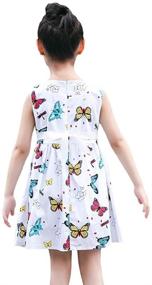 img 3 attached to 🦋 Stylish Sleeveless Butterfly Dresses for Girls by SMILING PINKER: Trendy & Chic Clothing