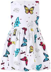 img 2 attached to 🦋 Stylish Sleeveless Butterfly Dresses for Girls by SMILING PINKER: Trendy & Chic Clothing