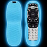 unbreakable silicone sleeve for directv rc73 remote control - protective case, shockproof remote controller skin replacement - compatible with directv rc70, rc70h, rc71, rc71h, rc72, rc73b (glow blue) logo