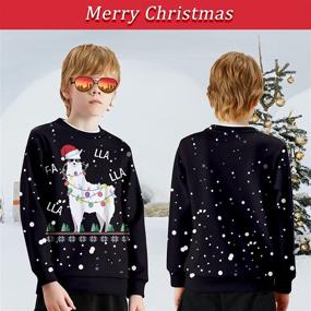 img 3 attached to 👕 FunnycoKid Teenagers Christmas Sweatshirt - Fashionable Boys' Clothing for Hoodies & Sweatshirts