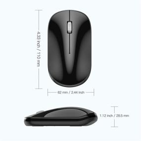 img 3 attached to 🖱️ OMOTON Bluetooth Mouse for iPad 8th/ Air 4 and Phone - Ultra-Thin Wireless Mouse (Black)