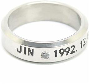 img 2 attached to Babyhealthy Kpop Album Titanium Ring Necklace - Jungkook Jimin SUGA JHOPE JIN Merchandise