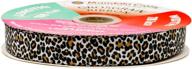 🐆 leopard print grosgrain ribbon - versatile 100 yard roll by mandala crafts logo