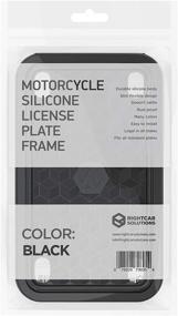 img 1 attached to 🏍️ Motorcycle Silicone License Plate Frame: Weather-Proof, Rust-Proof & Rattle-Proof - Black. Find Rightcar Solutions.