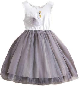 img 3 attached to 👗 TTYAOVO Baby Girls Sleeveless Tulle Dress - Flower Princess Sundress for Toddlers