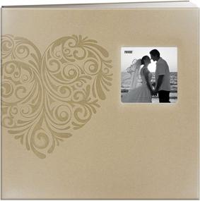 img 1 attached to Pioneer Photo Albums MB-10EW: 📚 Elegant Heart Design Leatherette Wedding Memory Book