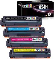 🖨️ forcolor compatible toner cartridge replacement: canon 054 054h crg-054h toner - 4 pack, black, cyan, magenta, yellow - mf644cdw mf642cdw mf641cw lbp622cdw printer ink logo