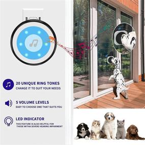 img 3 attached to 🐾 AOJESS Paw Smart Bell - Dog Doorbells for Potty Training - Sliding Door Access - Waterproof - 20 Melodious Polyphonic Ringtones - Lightweight Button Doorbell