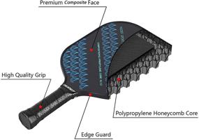 img 2 attached to 🥒 HUDEF Pickleball Paddle: Lightweight Composite Fiber Wide Face Paddle with Honeycomb Core and Comfort Grip