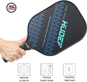 img 1 attached to 🥒 HUDEF Pickleball Paddle: Lightweight Composite Fiber Wide Face Paddle with Honeycomb Core and Comfort Grip