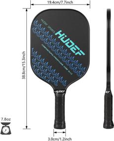 img 3 attached to 🥒 HUDEF Pickleball Paddle: Lightweight Composite Fiber Wide Face Paddle with Honeycomb Core and Comfort Grip