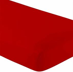 img 4 attached to 👶 Crescent Baby 2 Pack of Red 100% Cotton Knit Jersey Fitted Crib Sheets - Soft, Comfy, and Ideal for Standard Crib and Toddler Mattresses - Suitable for Baby Boys and Girls