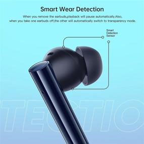img 2 attached to Realme Buds Air 2 Bluetooth Earbuds with ANC and 88ms Low Latency, IPX5 Waterproof Wireless Headphones for Android & Apple - Black, with 25hrs Playback
