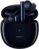 realme buds air 2 bluetooth earbuds with anc and 88ms low latency, ipx5 waterproof wireless headphones for android & apple - black, with 25hrs playback logo