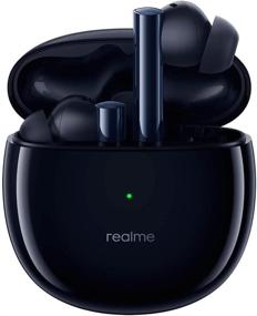 img 4 attached to Realme Buds Air 2 Bluetooth Earbuds with ANC and 88ms Low Latency, IPX5 Waterproof Wireless Headphones for Android & Apple - Black, with 25hrs Playback