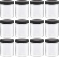 🔳 high-quality 12 pcs 8 oz clear empty slime storage containers with lids - bpa free for ultimate slime organization logo