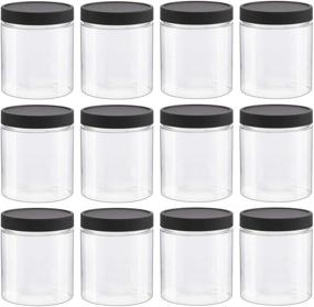 img 4 attached to 🔳 High-Quality 12 PCS 8 Oz Clear Empty Slime Storage Containers with Lids - BPA Free for Ultimate Slime Organization