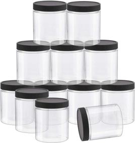 img 3 attached to 🔳 High-Quality 12 PCS 8 Oz Clear Empty Slime Storage Containers with Lids - BPA Free for Ultimate Slime Organization