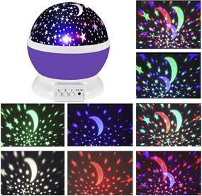 img 3 attached to 🌟 Starry Nightlight Projector Lamp for 3-12 Year Old Girls - Bedroom Toys for Girls and Boys, Best Gifts for Age 3-10 Year Old Boys and Girls - Christmas Stocking Stuffers in Purple